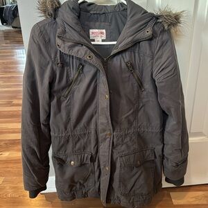 Mossimo Vintage Parka Fur Hooded Blanket Jacket size S